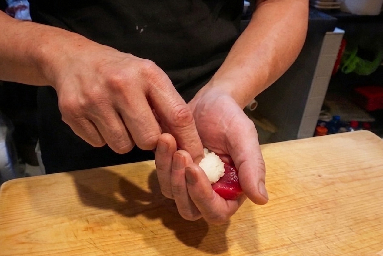 Preparazione del riso per sushi